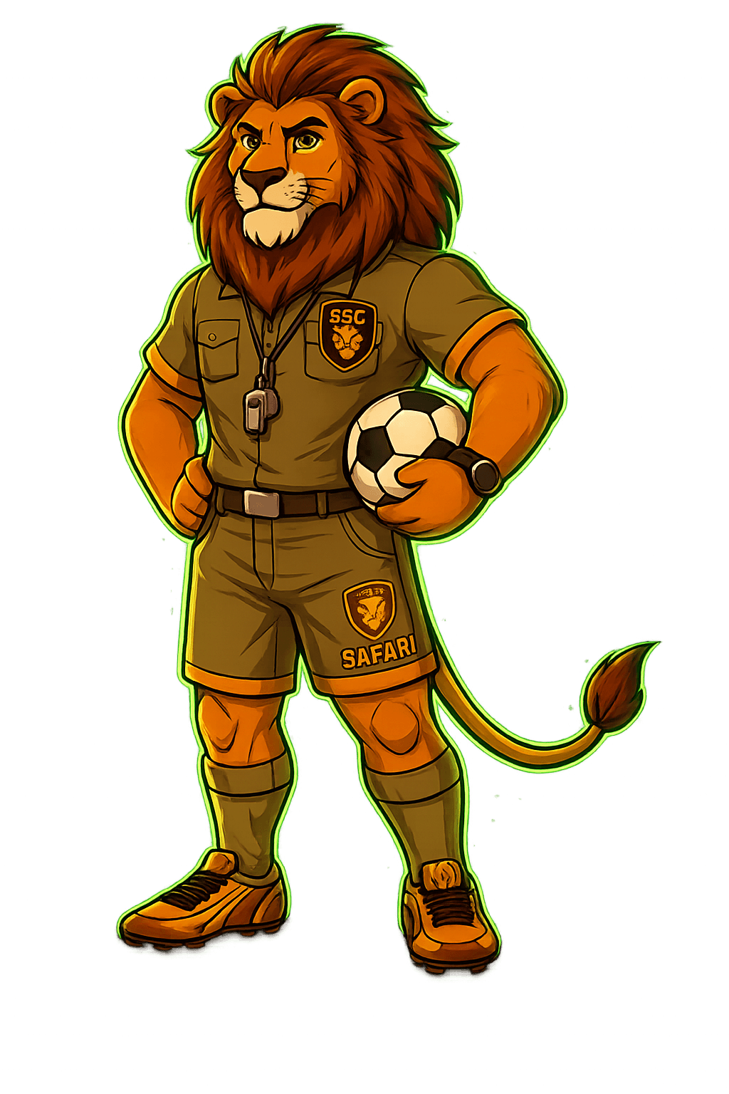 Safari lion mascot hover